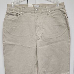 NWT Calvin Klein Jeans New Oyster Tan Jeans Size 14